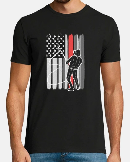 T-shirt American Fisherman Fly Fishing USA Flag Patriotic