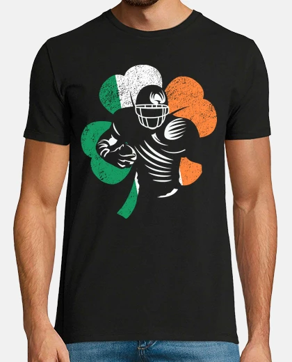 T-shirt American Football St Patrick Irish Flag