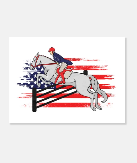 Wall american horse horse riding