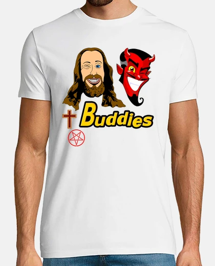 T-shirt amici (colleghi) - gesù e satana
