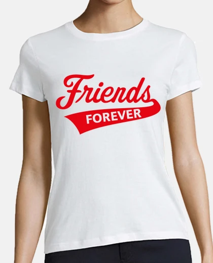 Playera amigos para siempre - amistad - rojo