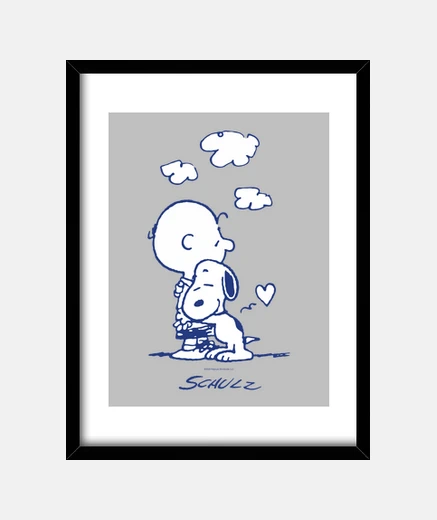 Cadre amis Snoopy et Charlie Brown