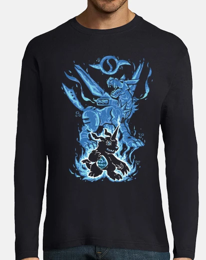 Camiseta amistad digital dentro - manga larga para hombre