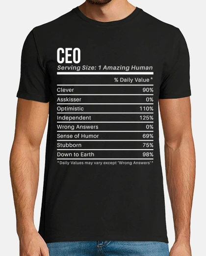 T-shirt amministratore delegato valori nutrizio