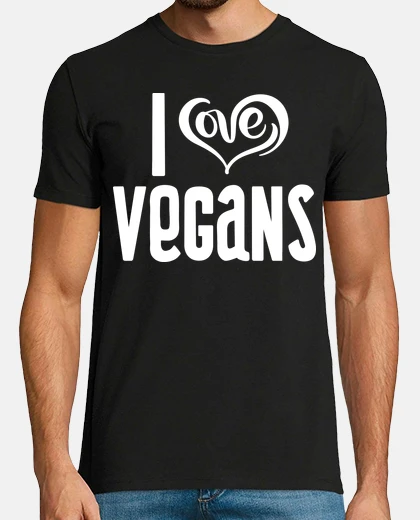 Camiseta amo a los veganos vegetariano vegetaria