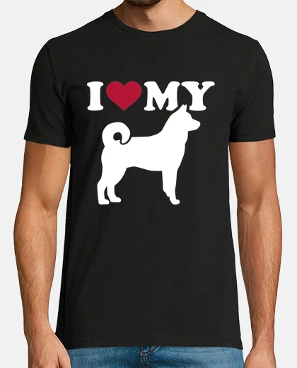 Camiseta amo a mi elkhound noruego