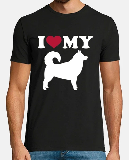 Camiseta amo a mi malamute de Alaska