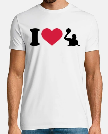 Camiseta amo al jugador de polo acuático
