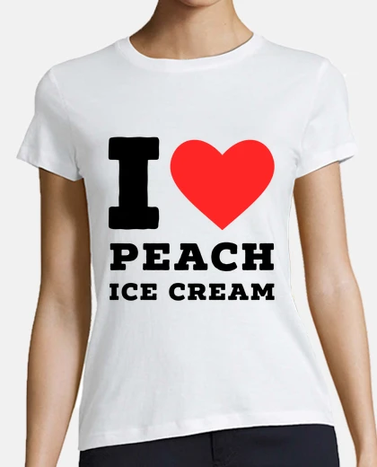 Playera Amo el helado de durazno