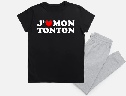 Pijama amo el regalo de corazón rojo de mi tío laTostadora