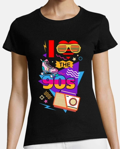 T-shirt amo gli anni novanta amo le feste degli anni &#39;90