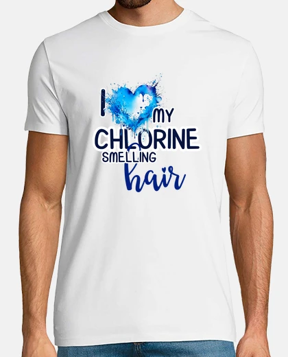 T-shirt amo i miei capelli che odorano di cloro