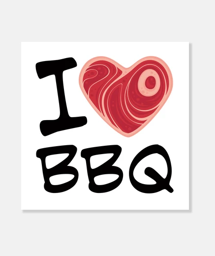 Stampa amo il barbecue