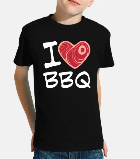 Abbigliamento amo il bbq - testo bianco