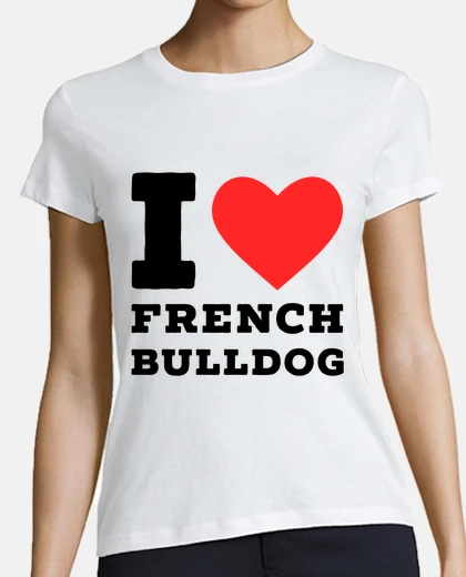 T-shirt amo il bull francesee