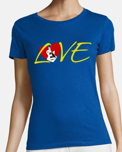 T-shirt amo il colore dlei chitarra