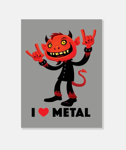 Stampa amo il diavolo di metallo