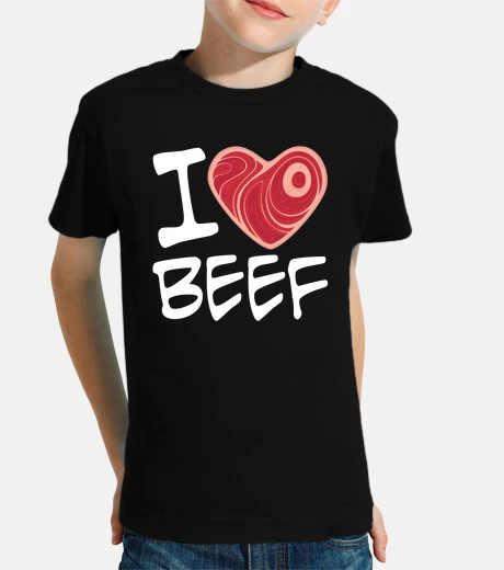 Abbigliamento amo il manzo - versione in testo bianco
