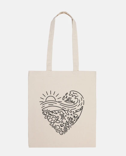 Borsa amo il mare-nero- borsa