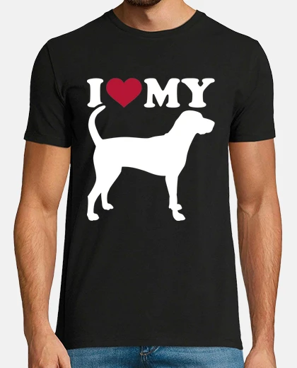 T-shirt amo il mio coonhound americano inglese