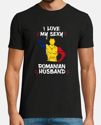 T-shirt Amo il mio sexy marito rumeno