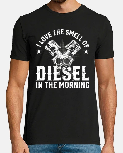 T-shirt amo l39odore del diesel nel