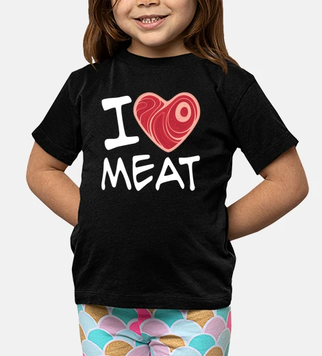 Abbigliamento amo la carne - versione in testo bianco