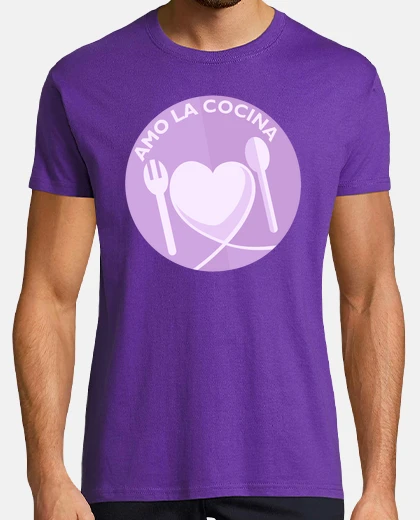 T-shirt Amo la cucina lilla