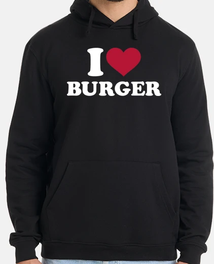 Sudadera amo la hamburguesa