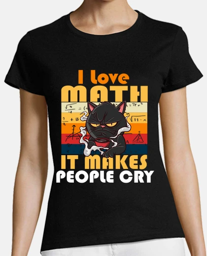 T-shirt amo la matematica fa piangere la gente