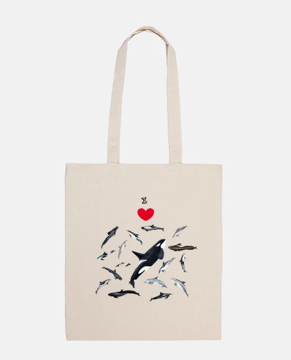 Borsa amo los delfini bag tela