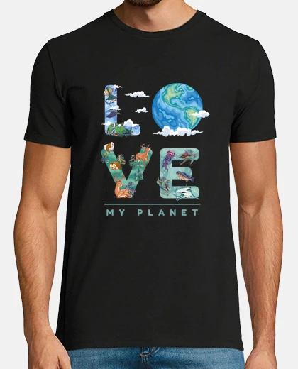 Camiseta amo mi planeta protección vida silvestr
