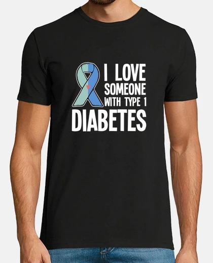 T-shirt amo qualcuno con un regalo per la consapevolezza del diabete di tipo 1