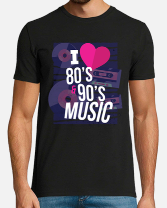 Playera amo la música de los 80 y 90