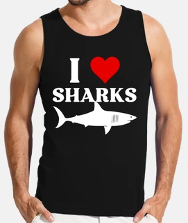 Amo y corazón amante de los tiburones p