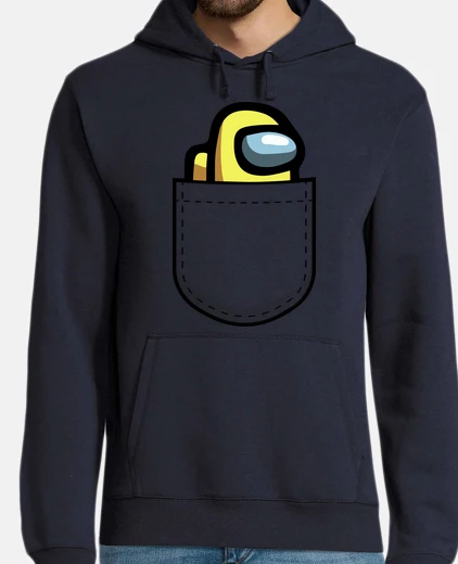 Sudadera Among Us de Bolsillo, Amarillo