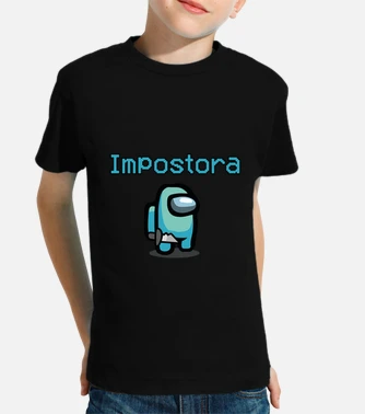 Camiseta ninos among us impostora celeste. laTostadora Mexico