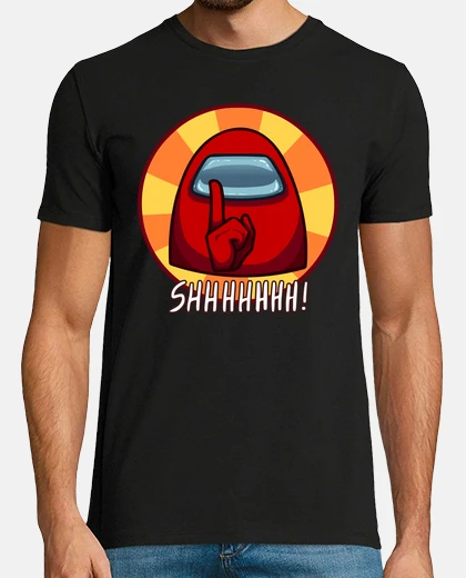Tee-shirt Among Us parmi nous silence chut homme