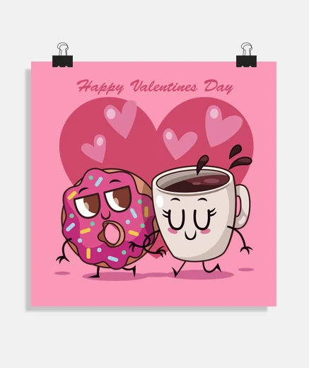 Póster Amor de Dona y Café