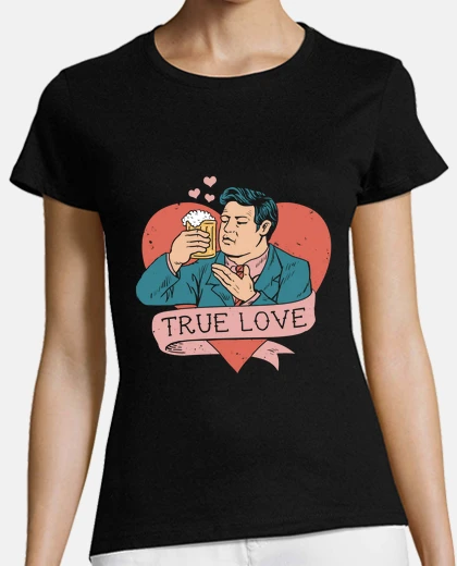 Playera amor en cerveza vista camisa para mujer