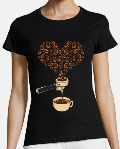Camiseta Amor Por El Café Expresso Cafetera Corazón Taza De Café