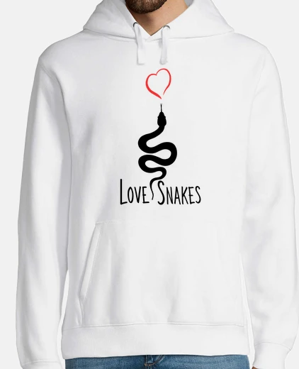 Sudadera amor serpientes-animal amante-corazón