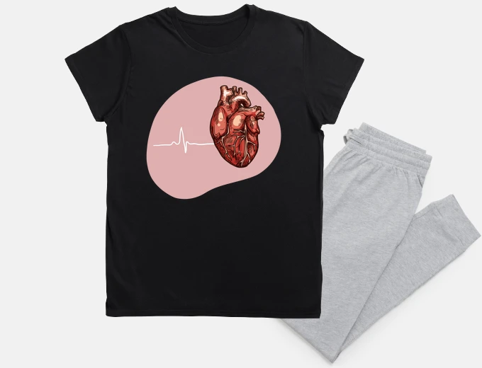 Pigiama amore dell39organo vitale del cuore