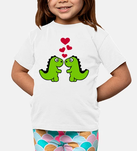 Abbigliamento amore di cuori rossi dinosauri