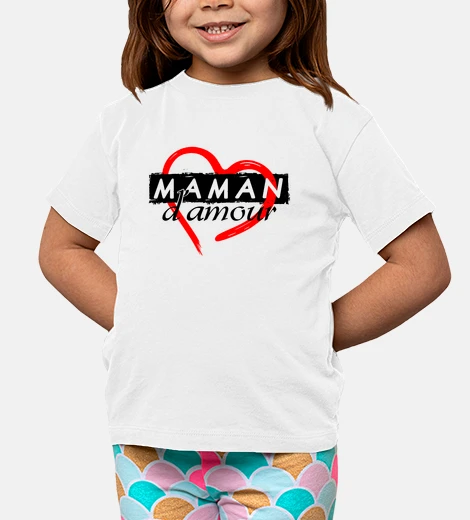 Abbigliamento amore mamma scritte e cuore rosso