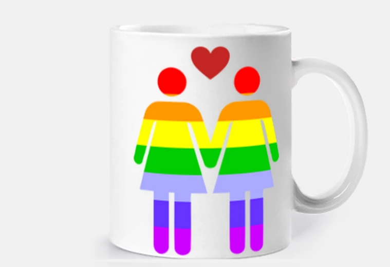 Tazza amore ragazza lesbica