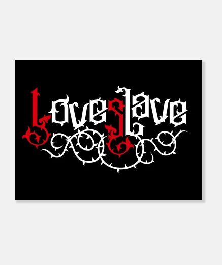 Stampa amore schiavo - amore schiavo (rosso bi