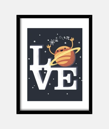 Quadro amore scienze - matematica - chimica - geek