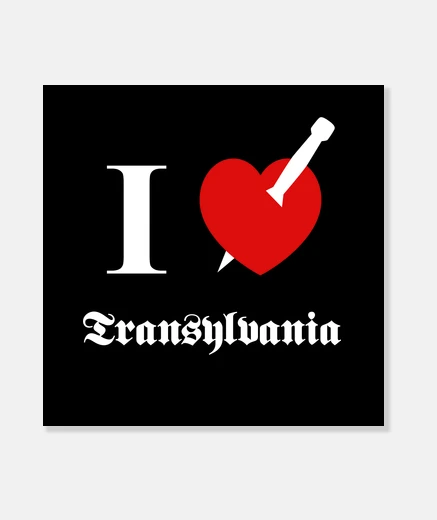 Stampa amore Transilvania (carattere bianco)