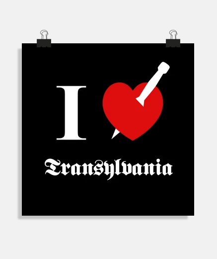 Poster amore Transilvania (carattere bianco)